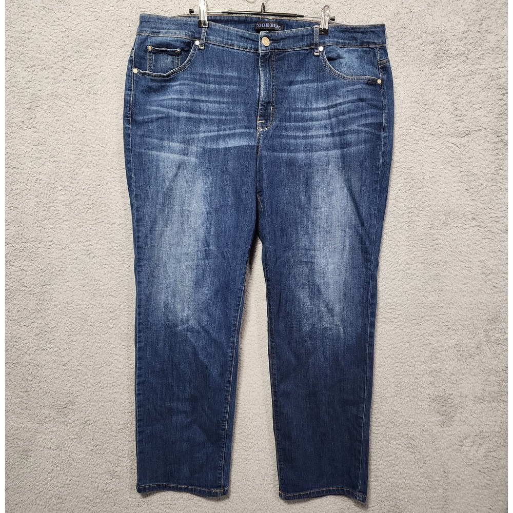 Code Bleu Jeans Womens Denim Plus‎ Size 20W Straight Leg